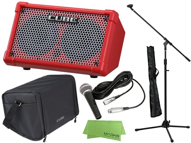 BOSS Cube Street II ポータブルアンプ　路上ライブセット Amazon | 【路上ライブセット】BOSS CUBE STREET II RED ［CUBE-ST2-R